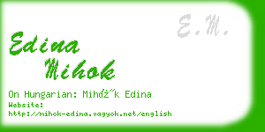 edina mihok business card